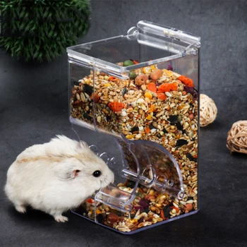 Žiurkėno Triušio Maisto Dozatorius Finansuojančiojo Plastiko Aišku Automatic Pet Feeder Dėl Žiurkėno Jūrų Kiaulytės Maisto Dubenėlį Bakas