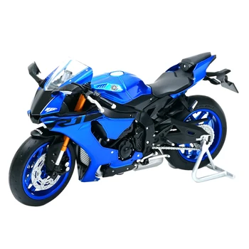 1:18 Yamaha YZF-R1 Motociklo Diecast Lydinio Modelis Žaislas Blue R1 Motociklų Kolekcija