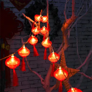 10/20/30/50/100M Tradicinių Raudonųjų Žibintų LED String Kalėdų Šviesos Lempos Šalies Kinų Naujųjų Metų Festivalis Namų, Sodo Puošmena