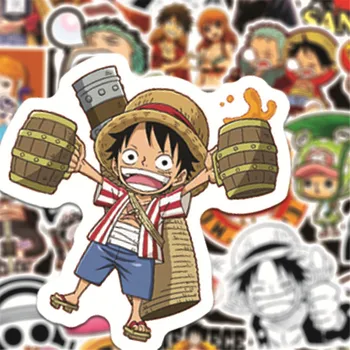 10/30/50pcs/pak One Piece Anime Lipdukai Bagažo Kompiuterio Riedlentė Automobilį, Motociklą Vandeniui Grafiti Decal manga lipdukas žaislas