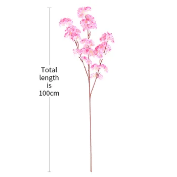 100CM Pink Cherry Blossom Dirbtinių Gėlių Puokštė Sakura 