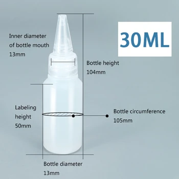 10vnt Plastiko Išspausti Butelis Mažas Vandens Srove Padažas Pagardų Kečupas Mayo Naftos rinkiniai 30ml
