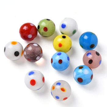 12PCS Stiklo Kamuolys 20mm Kremas Konsolės Žaidimas Pinball Mašina Galvijų Maži Rutuliukai Paglostyti Žaislai, vaikų ir Tėvų Mašina Karoliukai