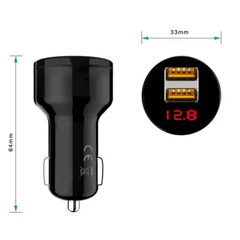 12V/24V Dual Uostų 3.1 USB Automobilinis Įkroviklis, Cigarečių Degiklio Skaitmeninis LED Voltmeter Maitinimo Adapteris Mobilaus Telefono Tablet GPS