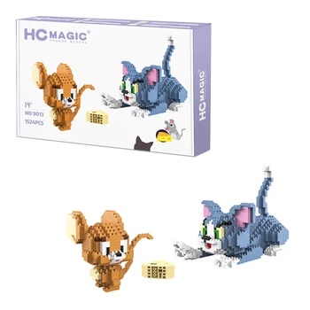 1524pcs Klasikinių Animacinių filmų Anime Diamond Blokai Katės ir Pelės Tom Modelis Džeris Mini Micro Plytos, Žaislų, Dovanų