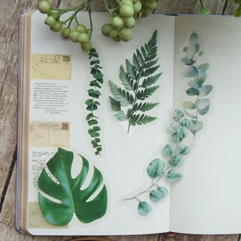 18pcs Atogrąžų Žalieji Augalai Eukalipto Stiliaus Lipdukas Scrapbooking 