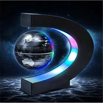 1PC Magnetic Levitation Plūduriuojantis Pasaulyje LED Pasaulio Žemėlapio C Formos Elektroninių Antigravity Lempos Namo Kamuolys Šviesos Darbalaukio Geografija Dovana