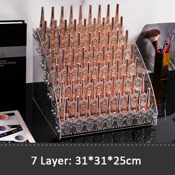 2-7 Sluoksniai Nagų Lako OrganizerAcrylic Nagų Lako Display Rack Stovėti Kosmetikos Lūpų Talpinimo Manikiūro Įrankių Laikymo Dėžutė