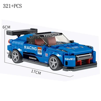 2021 Greitis Čempionų Kūrėjas GT-R NISMO Superautomobilį Lenktynių Sportinių Automobilių Blokai Rinkiniai Plytų Super Lenktynininkas Automobilio Modelį Vaikams, Žaislai