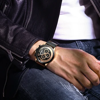 2021 LIGE Atsitiktinis Sporto laikrodis Vyrams Top Brand Prabanga Karinės Odinis Riešo Laikrodžiai Vyrai Laikrodžiai Chronograph Žiūrėti Reloj Hombre