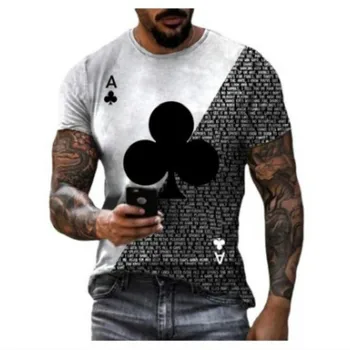 2021 Vyrų Drabužiai Retro T-Shirt Ritininės 3D Spausdinimo, Apvalios Kaklo Marškinėliai Mados Asmenybės Kvėpuojantis Audinys