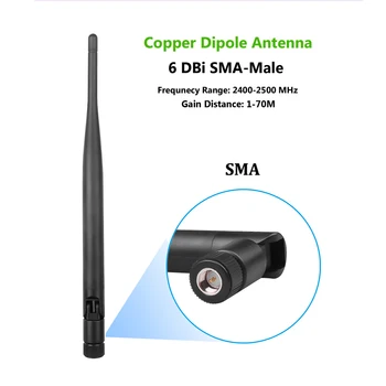 2VNT 2.4 GHz WiFi Antena 5dBi Antenos RP-SMA Male Bevielis Maršrutizatorius 2.4 ghz Antena wi fi Stiprintuvas Stiprintuvas Maršrutizatorius