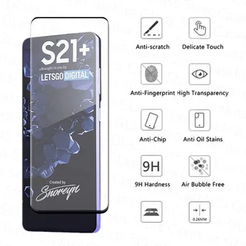 2in1 Grūdintas Stiklas Samsung Galaxy S21 Ultra S20 S21 Plius 5G Fotoaparato Objektyvą Screen Protector For Samsung S20 FE Apsauginės Plėvelės