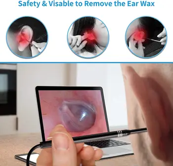 3 1. Sveikatos Ear Cleaner taikymo Sritis Endoskopą 5.5 mm USB Earpick Kamera Otoscope Vaizdo Otoscopio Skaitmeninio Android c Tipo Telefono PC