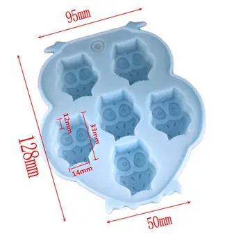 3D Pelėda Žvakė Formavimo Pelėsių Silikono 