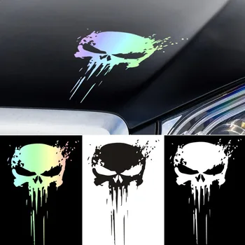 3D Punisher Kaukolė Kraujo Lipdukas, Automobilių Lipdukai ir Decal Automobilių Vinilo Atspindintis Lipdukas Automobilių Optikos Reikmenys, Lipdukai