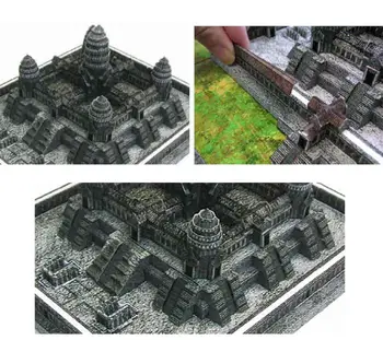 3D puzzle popieriaus pastato modelis žaislas pasaulyje didžiosios architektūra, Angkor Wat Vrah Vishnulok Siemreap Kambodža garsaus statyti
