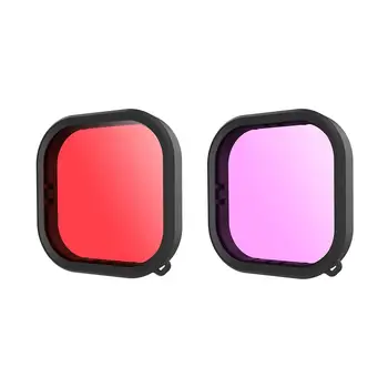 3Pcs/set Nardymo Objektyvo Filtras raudonai šviečia Raudonai Violetinė Vandeniui Nešiojamas Fotoaparatas Objektyvo Filtro Rinkinys, Skirtas 