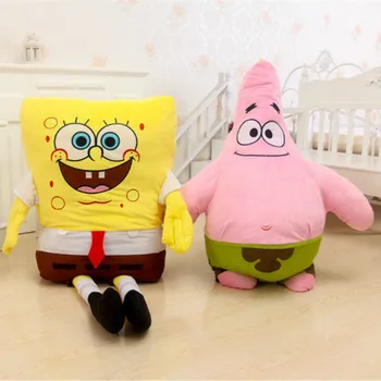 40-100cm Minkštas Pliušinis Gyvūnų Sponge Žvaigždė Pliušinis Įdaryti Žaislas Kawaii Kūdikio Pagalvė Animacinių filmų Lėlės Medvilninio tampono Vaikams Mergaitėms Dovanų