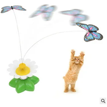 #48 Kačių Žaislai Interaktyvus Elektros Sukasi Sėdynės Drugelis Funny Cat Pet Žaislas, Katė, Kačiukas Priedai Atsitiktinės Spalvos Kat Speelgoed