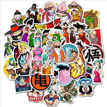 50PCS 100VNT Dragon-Ball-Z Japonijos Anime Vandeniui Vinilo Lipdukai Vaikams Suaugusiųjų Bagažo Nešiojamas Dviratis, Riedlentė 