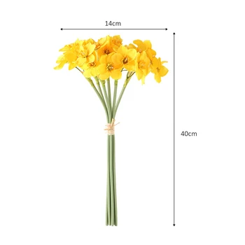 6Pcs Dirbtinis Narcizas Gėlė Modeliavimas Narcizas Dirbtinių Gėlių Dekoracija Foto Rekvizitai Gėlių kompozicijų Kambario Apdaila