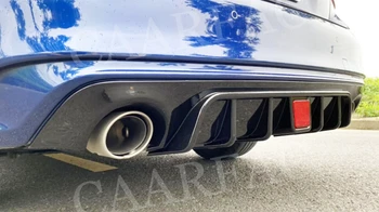 ABS Medžiaga Anglies Ieškoti Galinio Buferio Lip Difuzorius Su LED Šviesos Infiniti Q50 2018 2019 Gloss Black Auto Apdaila Apima