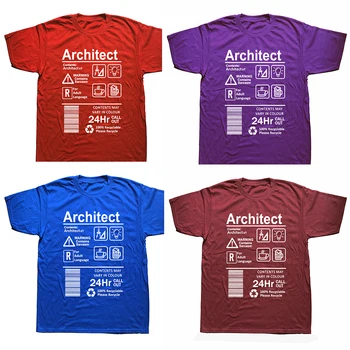 Architektas Gimtadienio Juokinga Unisex Grafinis Mados Naujų Medvilnės trumpomis Rankovėmis Daytrading T Shirts O-Kaklo Harajuku Architektūra, T-shirt