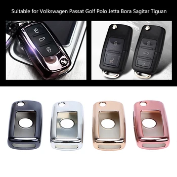 Aukštos Kokybės Automobilių Key Chain Atveju Keychain Reikmenys Volkswagen Polo VW Golf 7 6 5 4 MK7 Passat B5, B6, B8 CC Jetta MK6 Tiguan