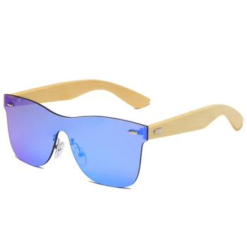 Bambuko Medienos Akiniai nuo saulės Prekės ženklo Dizainas Vyrai Moterys Taškus Aikštės Saulės akiniai UV400 Atspalvių Akių oculos de sol