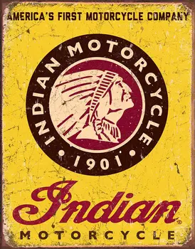 Beviltiška Įmonių Indijos Motociklų Nuo 1901 Alavo Ženklas, 12.5