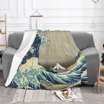 Didžiosios Bangos Off Kanagawa - Katsushika Hokusai Mesti, Antklodė, Pagalvėlės, Kilimai Gobtuvu Antklodė Strandlaken Terry Lapas