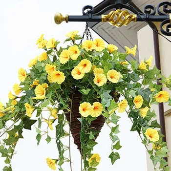 Dirbtinio šilko morning glory netikrą gėlių Aukštos Kokybės Gėlių Vynuogių Vestuvių Dekoro Namai, Šalis 