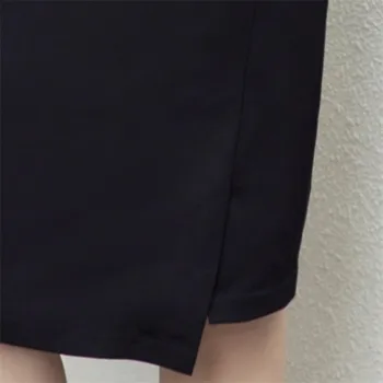 Dushicolorful Elegantiški Moteriški Sijonai Biuro Aukšto Juosmens Slim Black Midi Sijonas Vasaros 2019 Kelio Ilgis Pusės Split Ponios Darbo Drabužiai