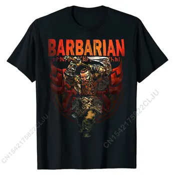 Dwarven Barbarian Berserker Nuostabus RPG Cosplay Roleplaying T-Shirt Medvilnės Vyrų Topai Marškinėliai Patogūs Juokinga Gatvės Top marškinėliai