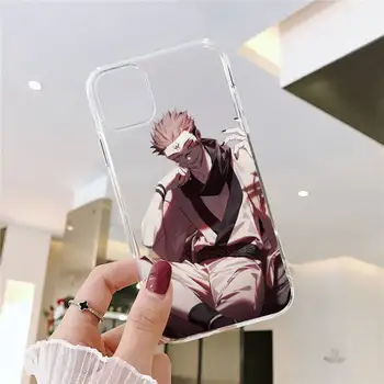 Džiudžiutsu Kaisen Sukuna anime Telefono dėklas Skaidri minkšta iphone 5 5s 5c se 6 6s 7 8 11 12 plus x mini xs xr pro max