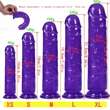 Erotinis Minkštos Želė Analinis Dildo Butt Plug Realistiškas Penis Tvirtas siurbtukas Dick Žaislas Suaugusiam G-taško Orgazmą Sekso Žaislai Moteris