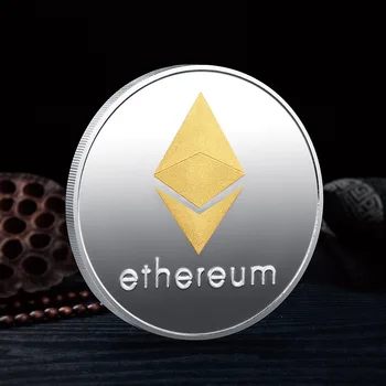 Ethereum Monetos Suvenyrų, Atminimo Sidabro Padengtą Monetų Kolekcionieriams Iššūkis Monetos ETH Fizinio Cryptocurrency Kolekcijos Moneta
