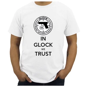 Glock Pistoletas JAV Logo Marškinėliai Vyrams Streetwear Atsitiktinis trumpomis Rankovėmis Apvalios Kaklo Marškinėliai Vasaros Viršūnes Tee Camisetas Hombre S-5XL
