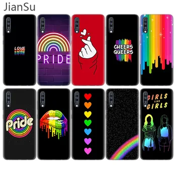 Gėjų, Lesbiečių LGBT Vaivorykštė Pasididžiavimas Atveju, Samsung Galaxy A51 A71 A50 A70 A20E A70S A50S A41 A31 A11 A7 A9 A6 A8 Plus Soft Atgal Ji