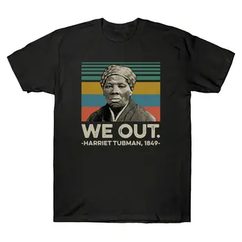 Harriet Tubman Mes Iš 1849 Juoda Istorijos Stiprus Derliaus VYRIŠKI Marškinėliai Medvilnė Tee