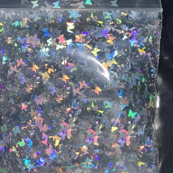 Holografinis Drugelis Blizgučiai/ Blizgančių Konfeti 50g 3mm drugelis blizgučiai , blizgučiai sumaišykite , nagų dailės blizgučiai holografinis blizgučiai