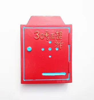 Honkongo šaldytuvas magnetas 3D pašto dėžutės voką langelyje dervos magnetinis lipdukas nostalgišką retro suvenyras namų decore