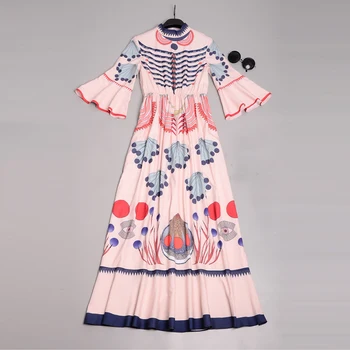 Ilgas Vasaros Bohemijos Moterų Suknelės, Prabangos Blyksnius Rankovės Mados Kilimo Ir Tūpimo Tako Plius 