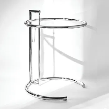 JOYLIVE Nerūdijančio Plieno Kūrybos Stiklo Liftas, Kavos staliukas Paprastų Buitinių Skaidrus, Sofos, Stalai Šiaurės Dizaineris C-formos Stalas