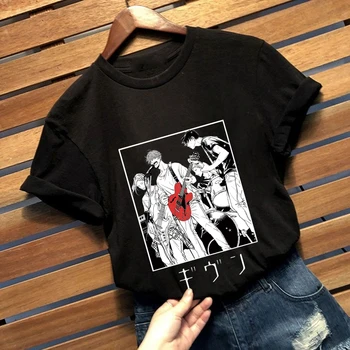 Japonų Anime Suteikta T Shirts Harajuku Vyras Tees Marškinėliai, Trumpas Rankovėmis Marškinėliai