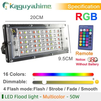 K-RU 2vnt LED Potvynių Šviesos 50W 100W RGB Prožektorius IP65 Vandeniui Lauko Gatvės Vietoje Sienos Reflektorius, Apšvietimo, Sodo Akiratyje