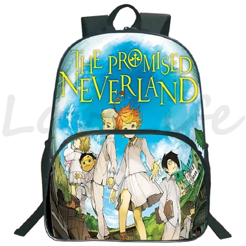 Karšto Anime Pažadėjo Neverland Emman Norm Kuprinė Vaikams Mokyklos krepšiai Paauglys Animacinių filmų Bookbag Berniukų, Mergaičių Kelionės Krepšys Mochila