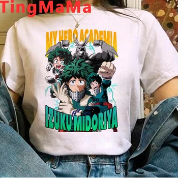 Karšto Japonų Anime Mano Herojus akademinės bendruomenės Marškinėliai Moterims Kawaii Vasarą Cartoon Bnha Moteris marškinėliai Todoroki Unisex Marškinėlius Viršūnes Moteris