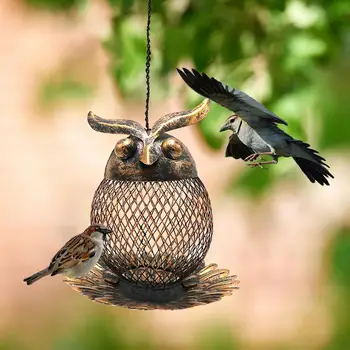 Kaustytomis Geležies Pelėda Hummingbird Paukščių Lesyklėlę Lauko Sodo Dekoro Naminių Reikmenys Paukščių Priedai Maisto Mėgėjų Paukščių
